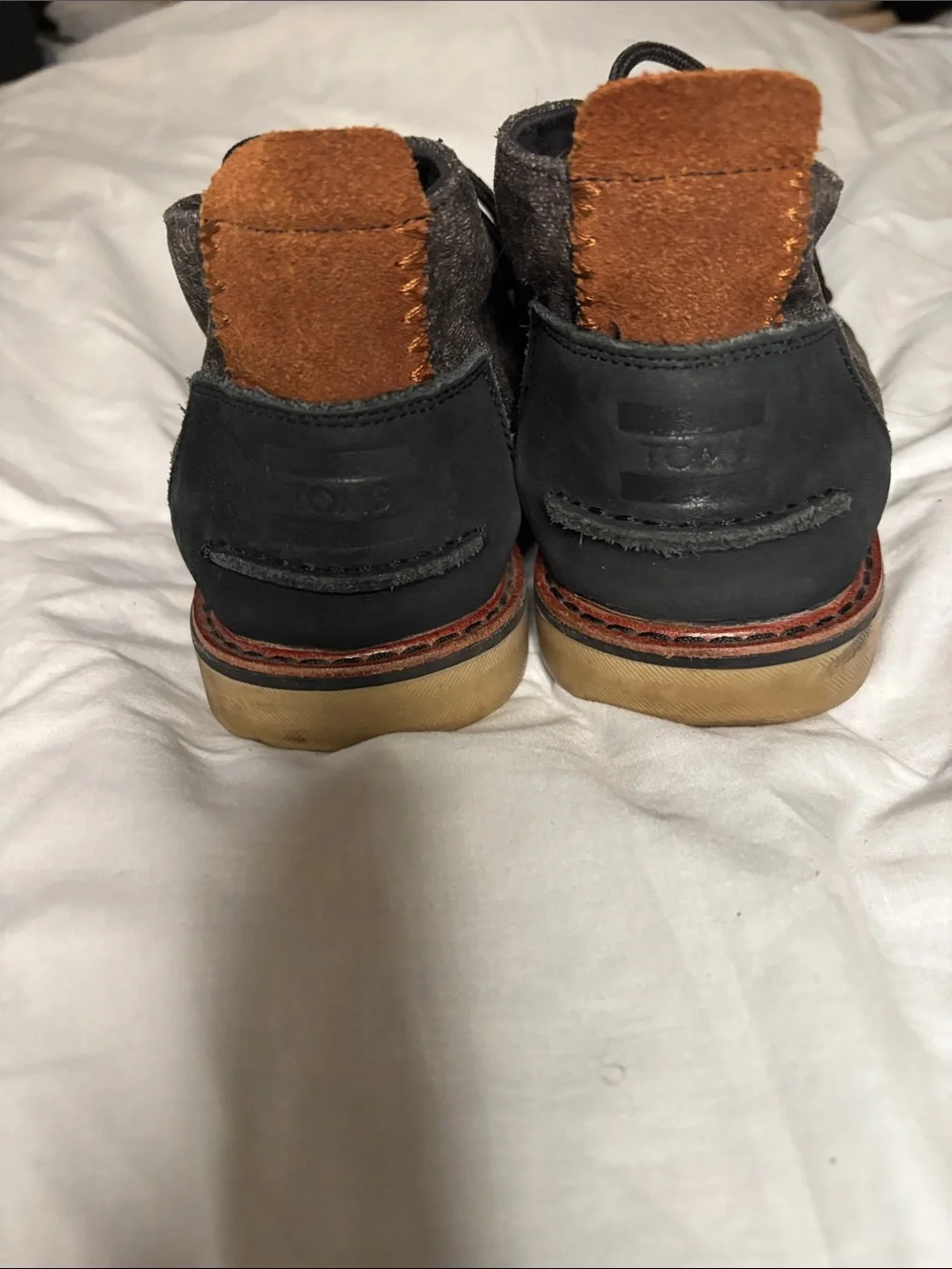 TOMS Men’s M9 Charcoal Woven Moc Toe Chukka Lace Up Shoes